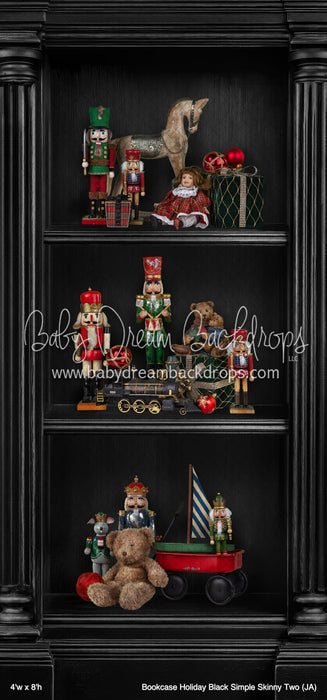 Bookcase Holiday Black Simple Skinny Two (JA)