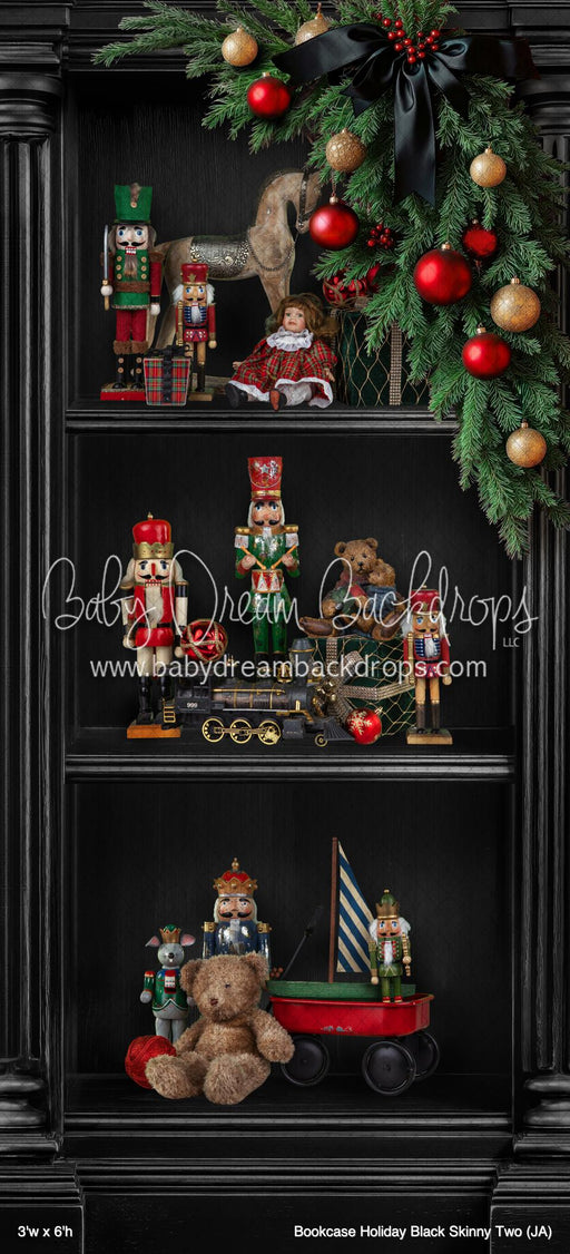 Bookcase Holiday Black Skinny Two (JA)