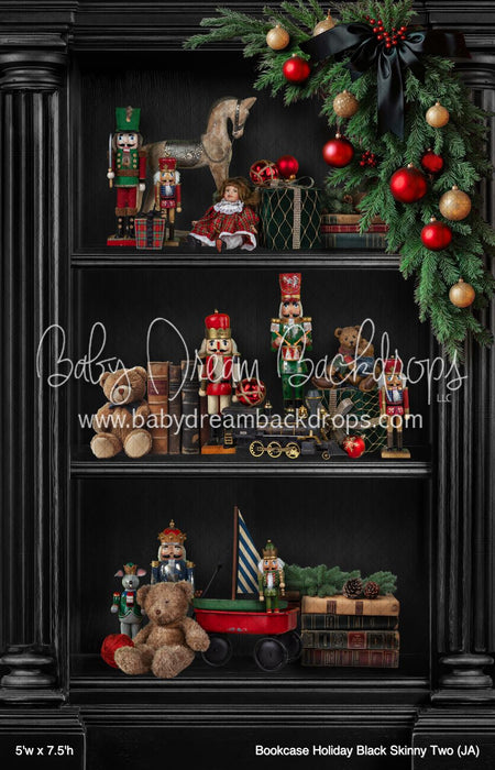 Bookcase Holiday Black Skinny Two (JA)