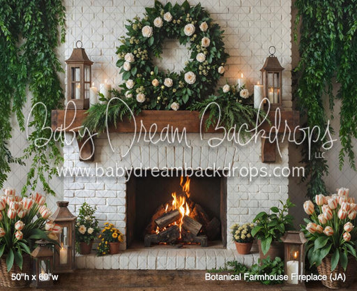 Botanical Farmhouse Fireplace (JA)