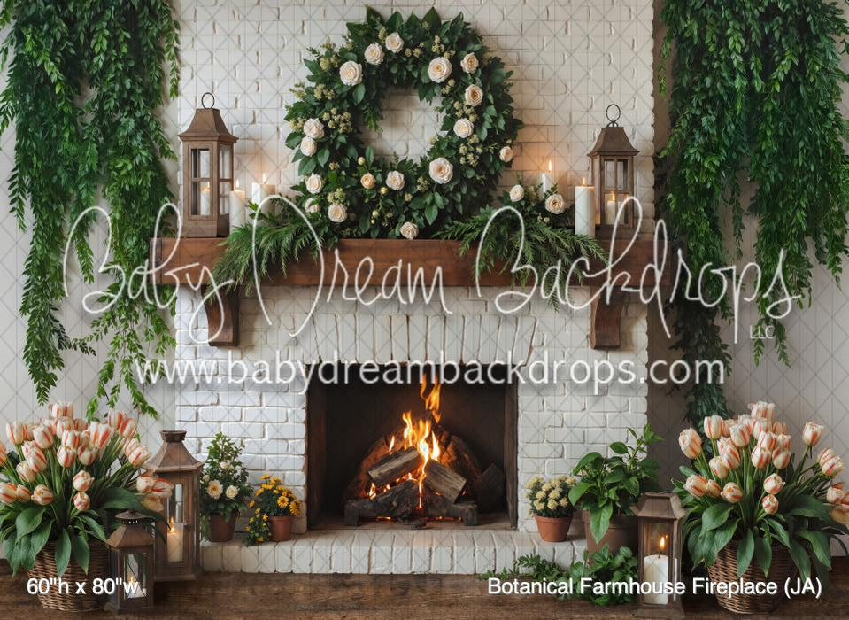 Botanical Farmhouse Fireplace (JA)