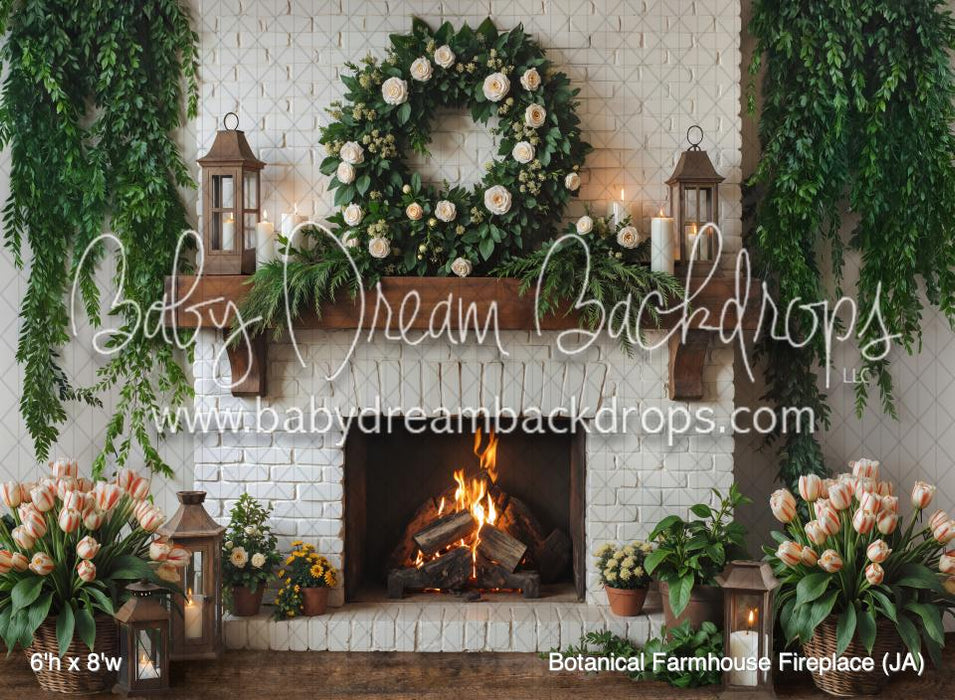 Botanical Farmhouse Fireplace (JA)