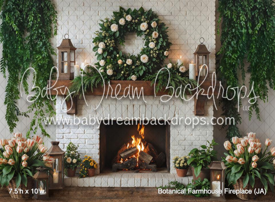 Botanical Farmhouse Fireplace (JA)