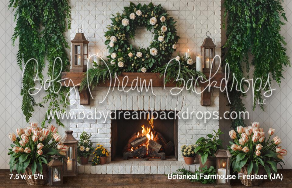 Botanical Farmhouse Fireplace (JA)