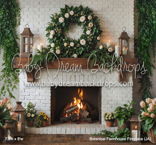 Botanical Farmhouse Fireplace (JA)