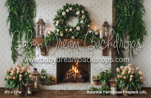 Botanical Farmhouse Fireplace (JA)