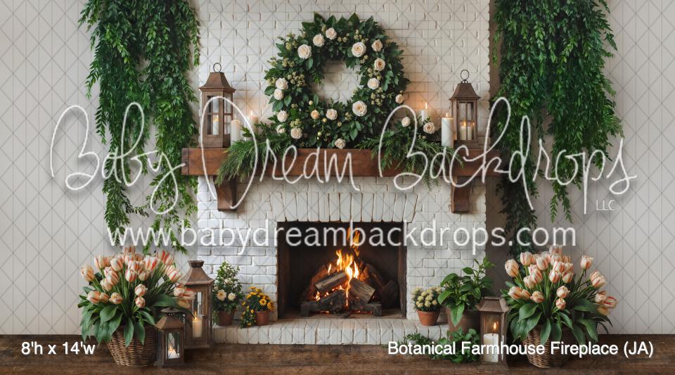 Botanical Farmhouse Fireplace (JA)