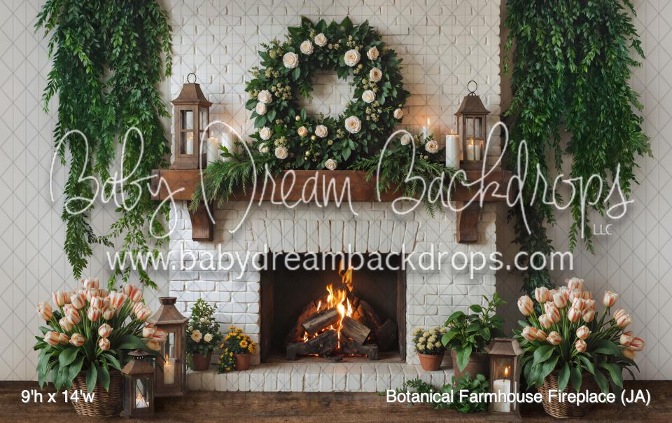 Botanical Farmhouse Fireplace (JA)