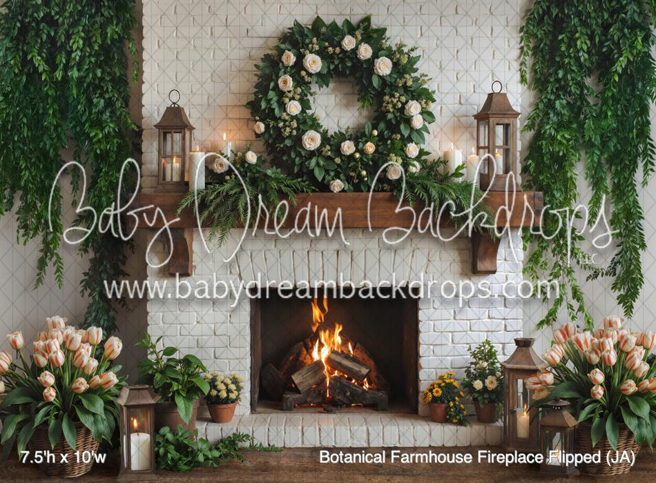 Botanical Farmhouse Fireplace Flipped (JA)