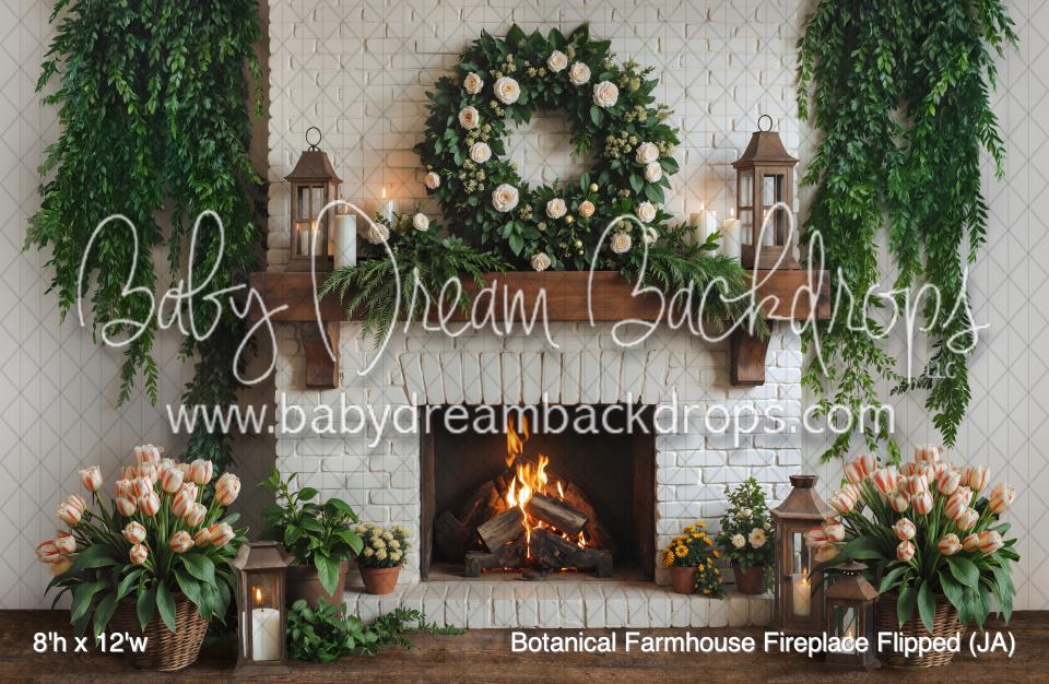 Botanical Farmhouse Fireplace Flipped (JA)