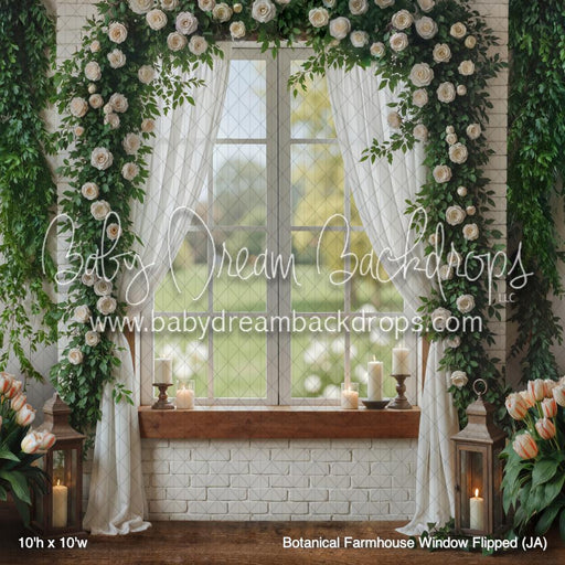 Botanical Farmhouse Window Flipped (JA)