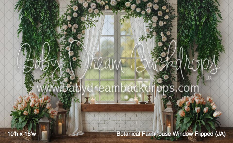 Botanical Farmhouse Window Flipped (JA)