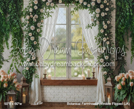 Botanical Farmhouse Window Flipped (JA)