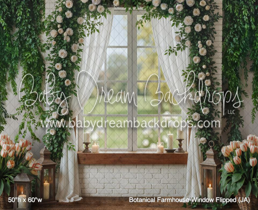 Botanical Farmhouse Window Flipped (JA)