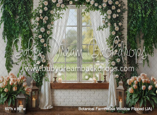 Botanical Farmhouse Window Flipped (JA)