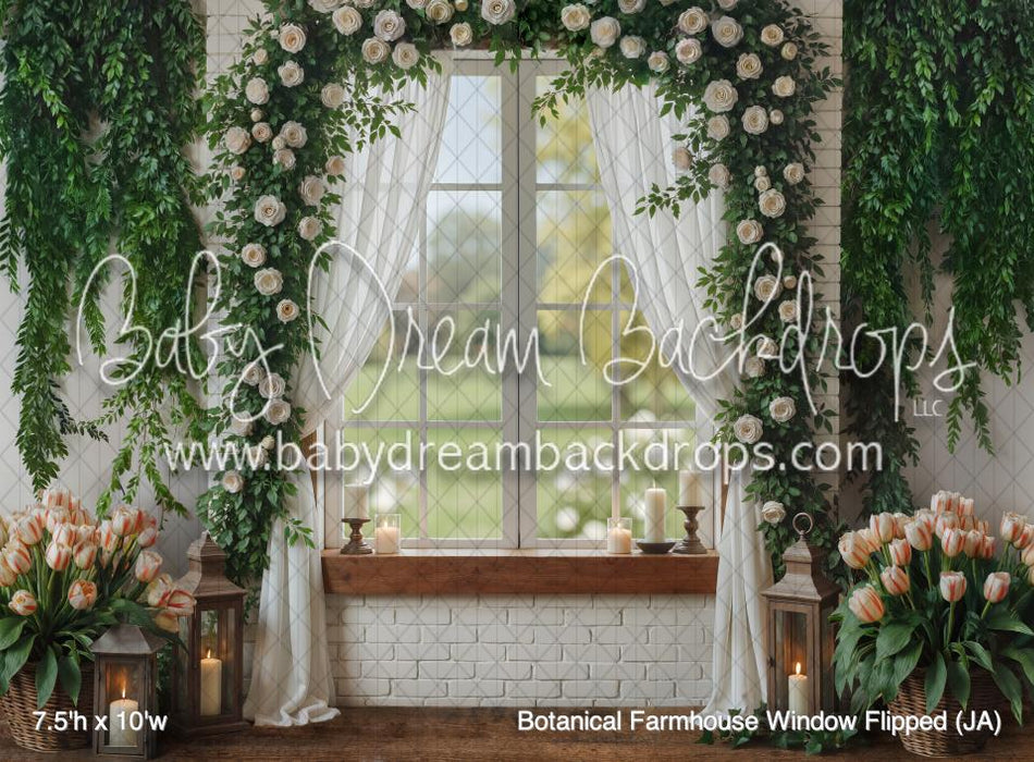 Botanical Farmhouse Window Flipped (JA)