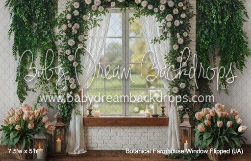 Botanical Farmhouse Window Flipped (JA)