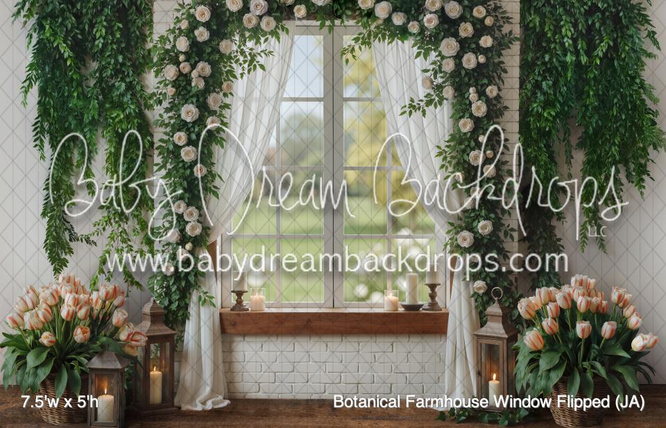 Botanical Farmhouse Window Flipped (JA)