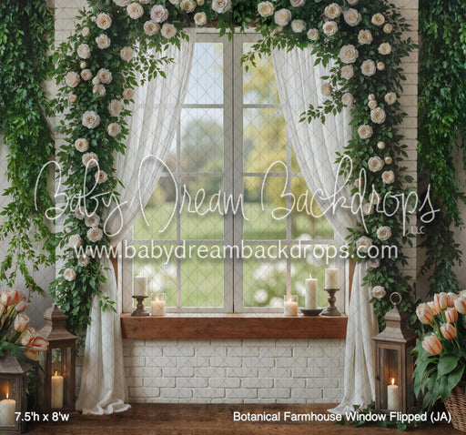 Botanical Farmhouse Window Flipped (JA)