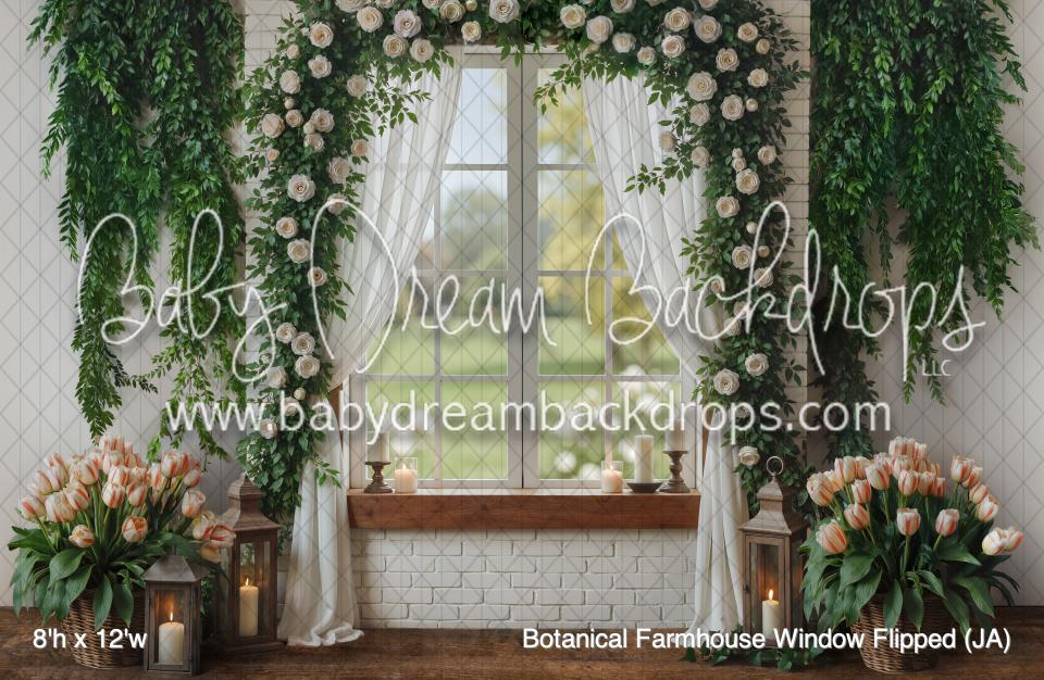 Botanical Farmhouse Window Flipped (JA)