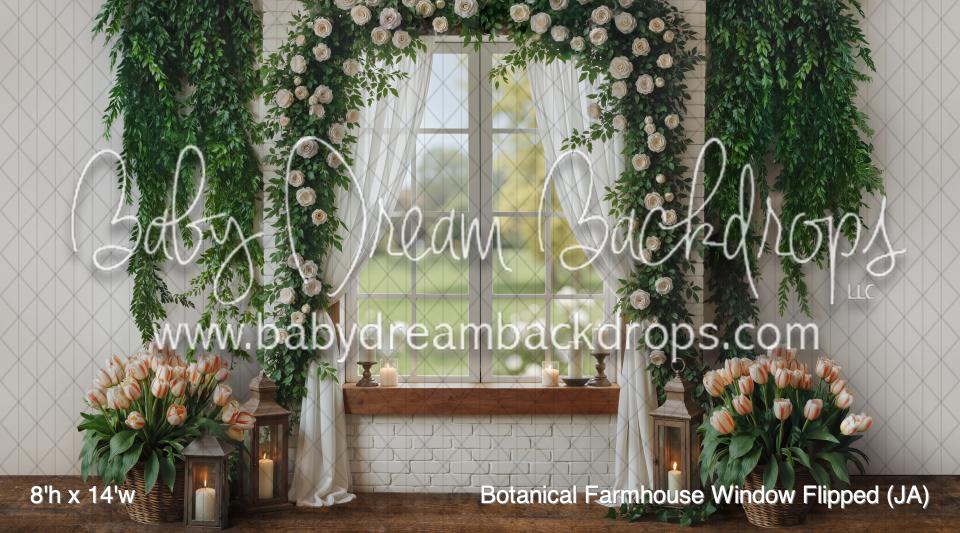 Botanical Farmhouse Window Flipped (JA)
