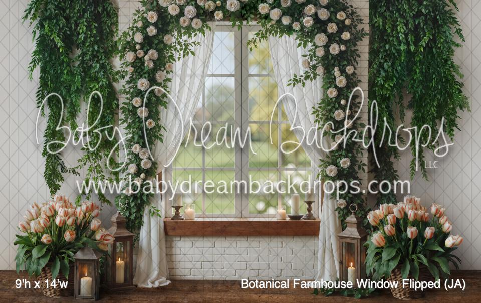 Botanical Farmhouse Window Flipped (JA)