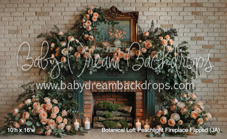 Botanical Loft Peachlight Fireplace Flipped (JA)