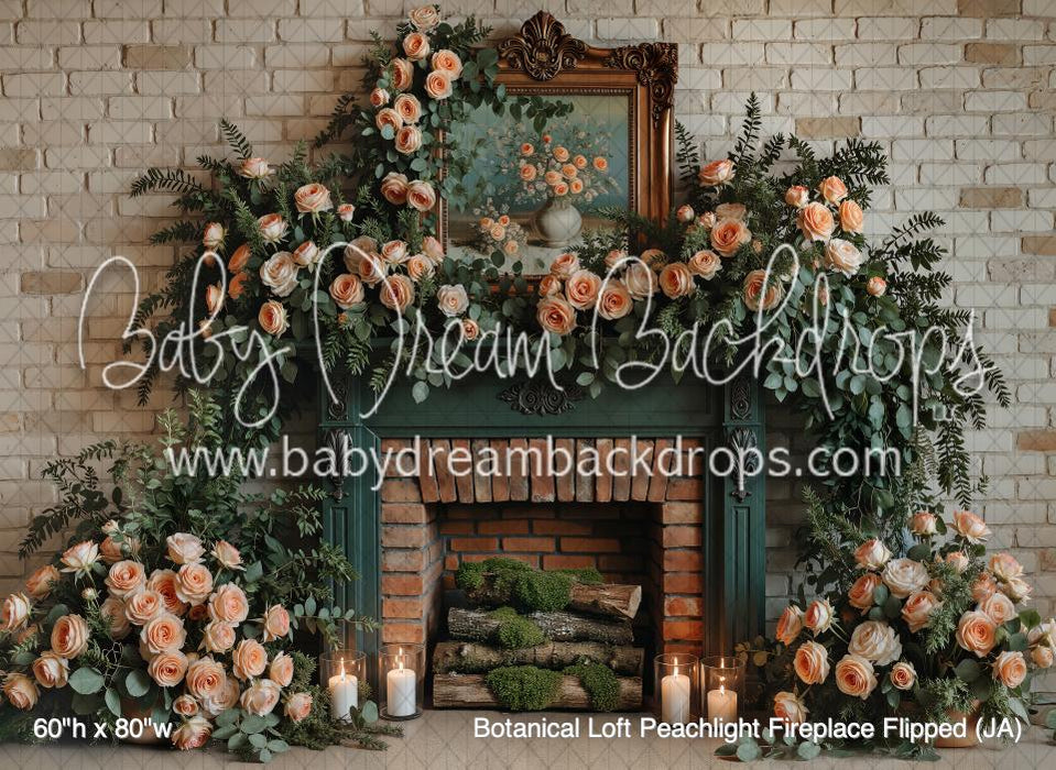 Botanical Loft Peachlight Fireplace Flipped (JA)