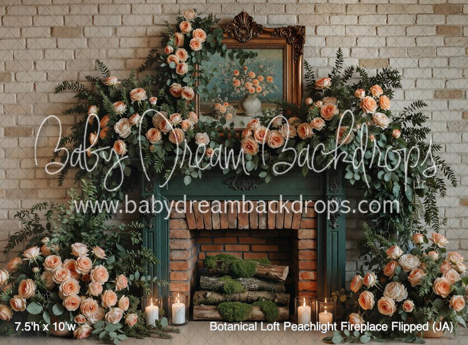 Botanical Loft Peachlight Fireplace Flipped (JA)
