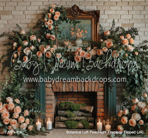 Botanical Loft Peachlight Fireplace Flipped (JA)