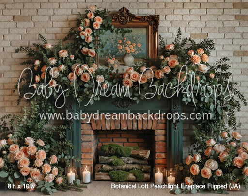 Botanical Loft Peachlight Fireplace Flipped (JA)