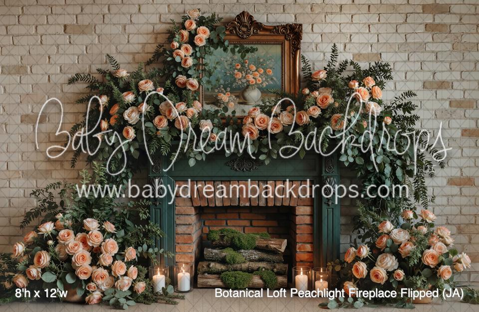Botanical Loft Peachlight Fireplace Flipped (JA)