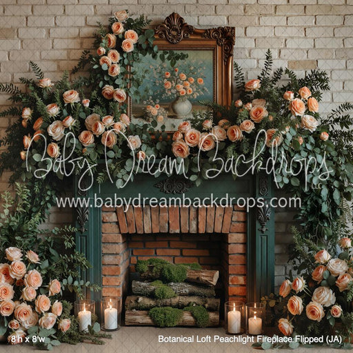 Botanical Loft Peachlight Fireplace Flipped (JA)