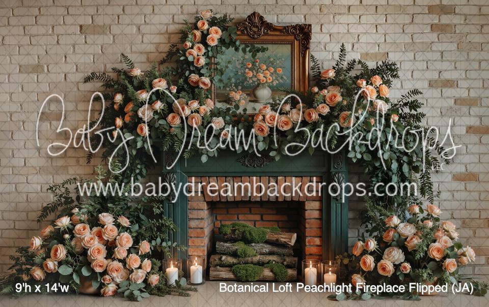 Botanical Loft Peachlight Fireplace Flipped (JA)