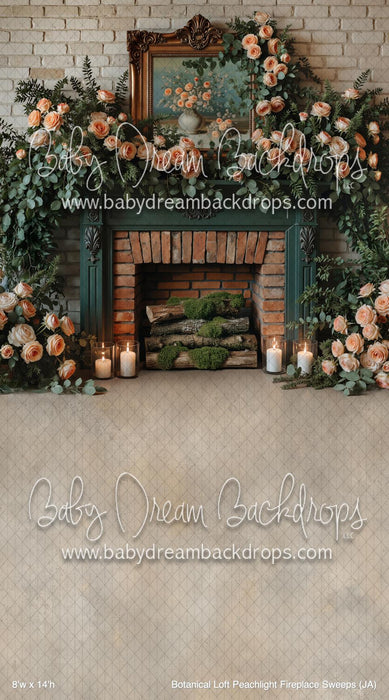 Botanical Loft Peachlight Fireplace Sweeps (JA)