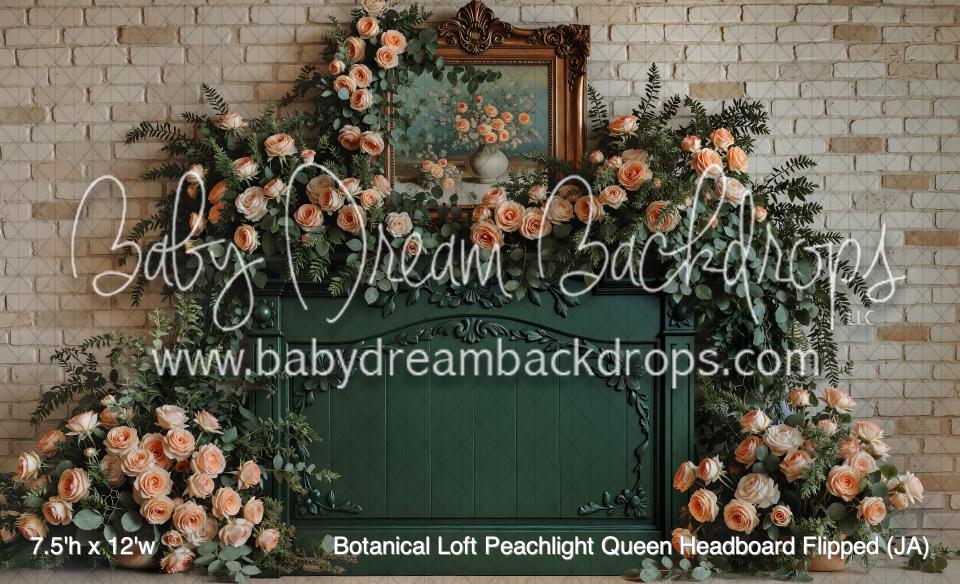Botanical Loft Peachlight Queen Headboard Flipped (JA)