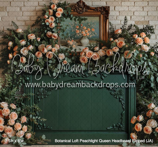 Botanical Loft Peachlight Queen Headboard Flipped (JA)