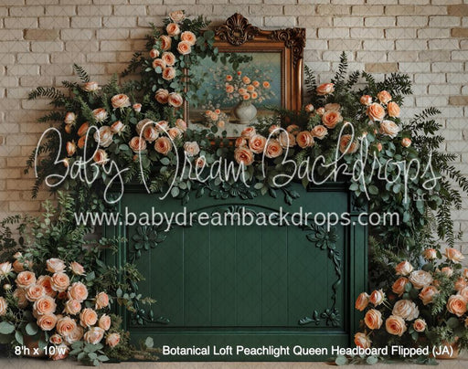 Botanical Loft Peachlight Queen Headboard Flipped (JA)