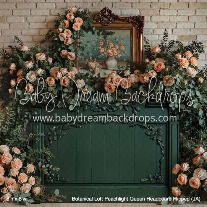 Botanical Loft Peachlight Queen Headboard Flipped (JA)
