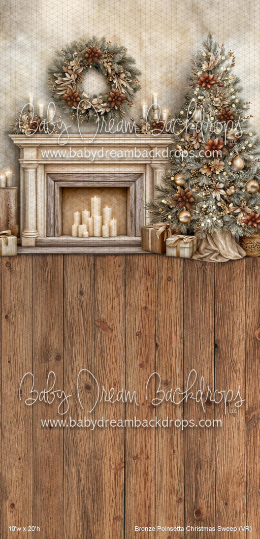 Bronze Poinsettia Christmas Sweep (VR)