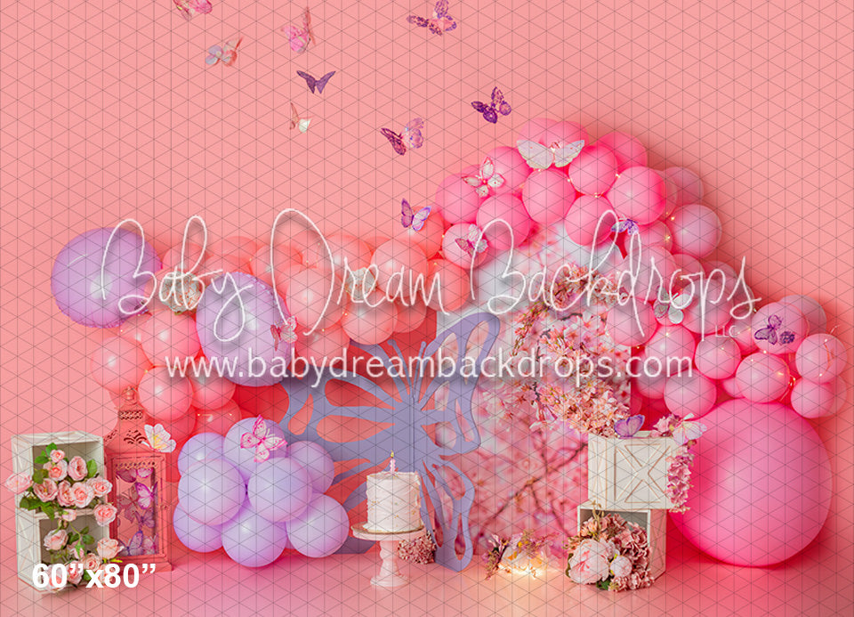 Butterfly And Flowers (WH)