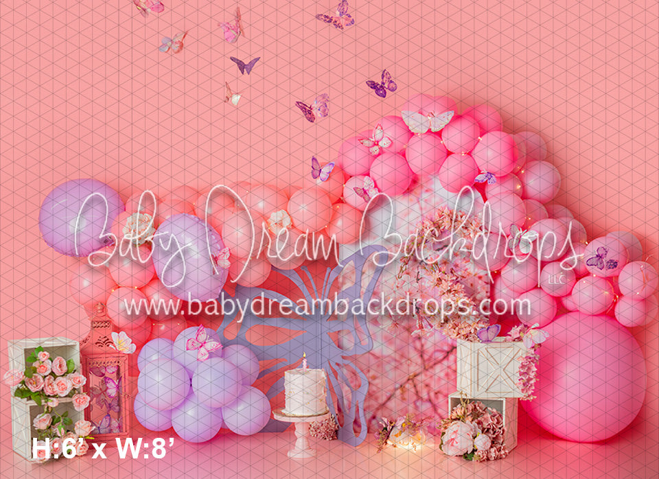 Butterfly And Flowers (WH)