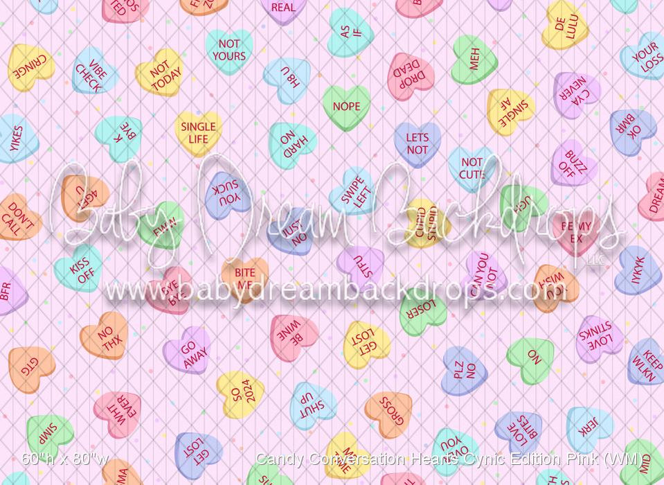 Candy Conversation Hearts Cynic Edition Pink (WM)