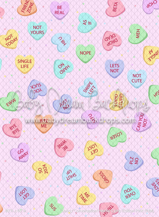 Candy Conversation Hearts Cynic Edition Pink (WM)