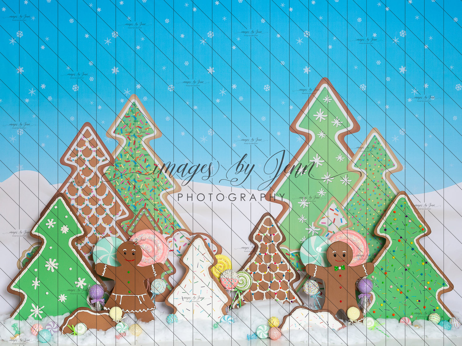 Candy Lane Gingerbread Friends (JG) — Baby Dream Backdrops