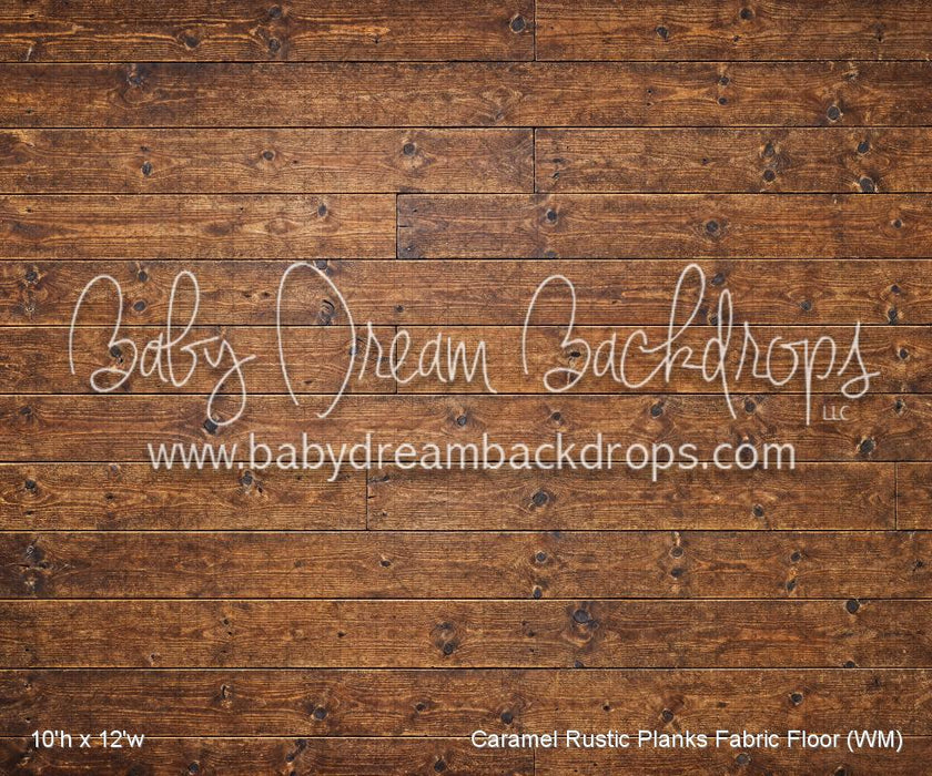 Caramel Rustic Planks Fabric Floor (WM)