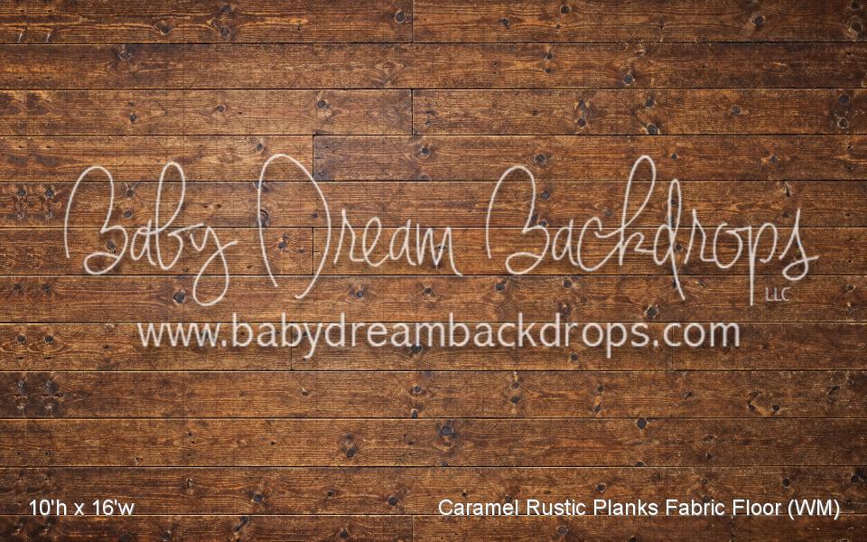 Caramel Rustic Planks Fabric Floor (WM)