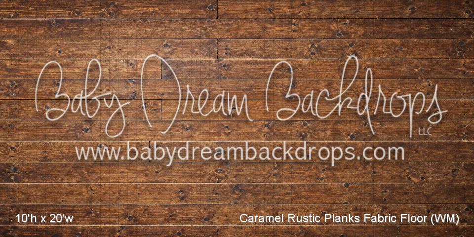 Caramel Rustic Planks Fabric Floor (WM)