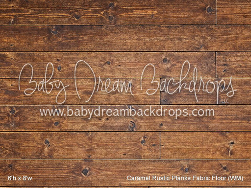 Caramel Rustic Planks Fabric Floor (WM)