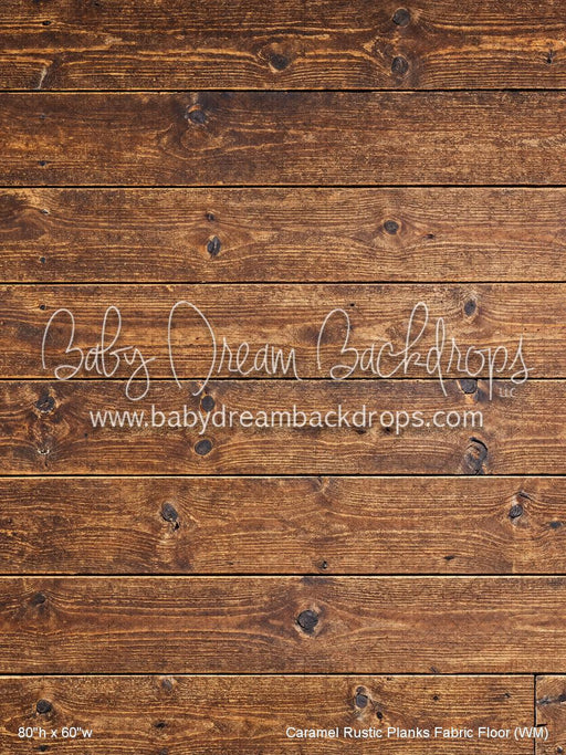 Caramel Rustic Planks Fabric Floor (WM)